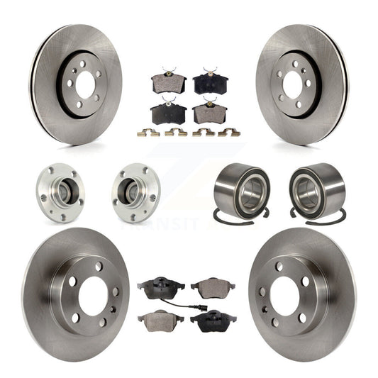 Hub Bearing Brake Rotor And Pad Front Rear Kit (10Pc) For Volkswagen Golf Beetle
