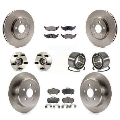Hub Bearing Disc Brake Rotor & Pad Front Rear Kit (10Pc) For Chrysler PT Cruiser