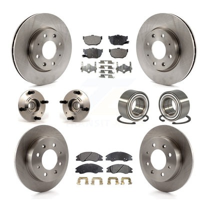 Hub Bearing Disc Brake Rotor Pads Front Rear Kit (10Pc) For Kia Spectra Spectra5