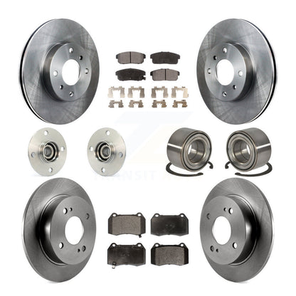 Hub Bearing Brake Rotor & Pads Front Rear Kit (10Pc) For 2002 Nissan Sentra 2.5L
