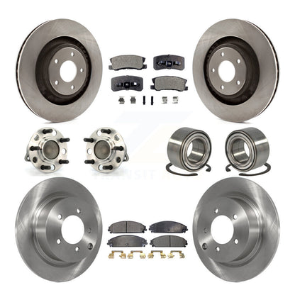 Hub Bearings Disc Brake Rotors And Pads Front Rear Kit (10Pc) For Dodge Caliber