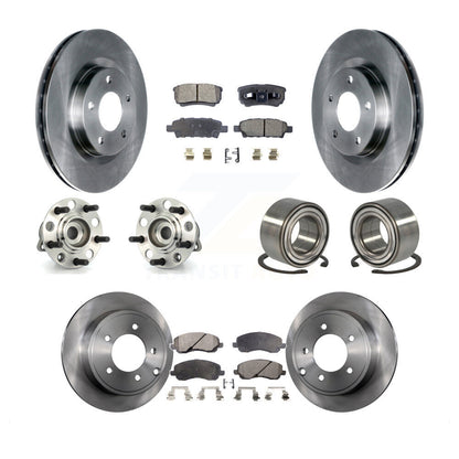 Hub Bearing Brake Rotor Pad Front Rear Kit (10Pc) For Jeep Patriot Compass Dodge