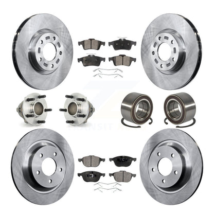Hub Bearing Assembly Disc Brake Rotor And Pads Front Rear Kit (10Pc) For Mazda 5