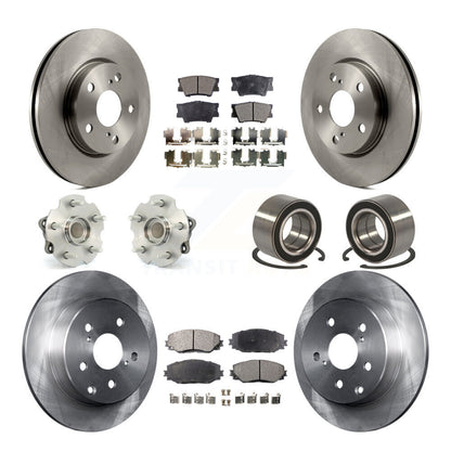 Hub Bearing Disc Brake Rotor And Pad Front Rear Kit (10Pc) For 2010 Lexus HS250h