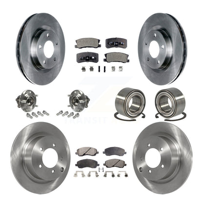 Hub Bearing Brake Rotor & Pad Front Rear Kit (10Pc) For Mitsubishi Outlander RVR