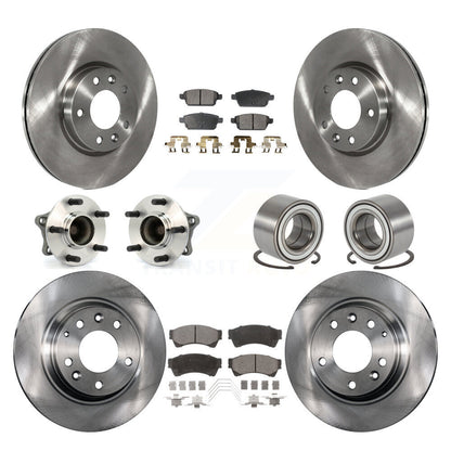 Hub Bearing Brake Rotor And Pad Front Rear Kit (10Pc) For 2009-2013 Mazda 6 3.7L