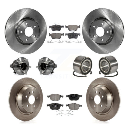 Wheel Hub Bearing Disc Brake Rotor And Pad Front Rear Kit (10Pc) For Ford Escape