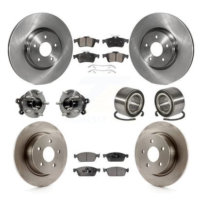Wheel Hub Bearing Disc Brake Rotor And Pad Front Rear Kit (10Pc) For Ford Escape