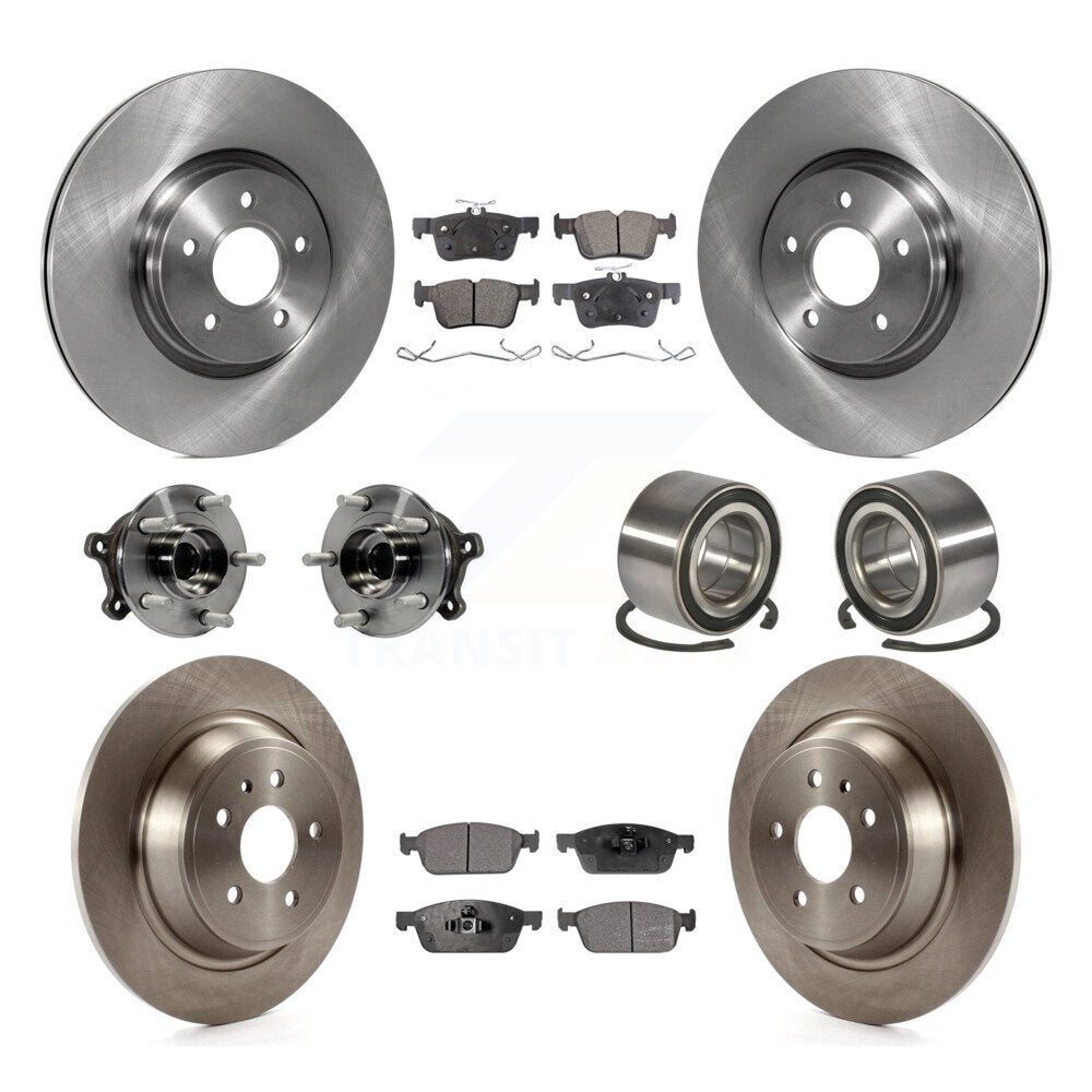 Hub Bearing Brake Rotor & Pads Front Rear Kit (10Pc) For Ford Escape Lincoln MKC