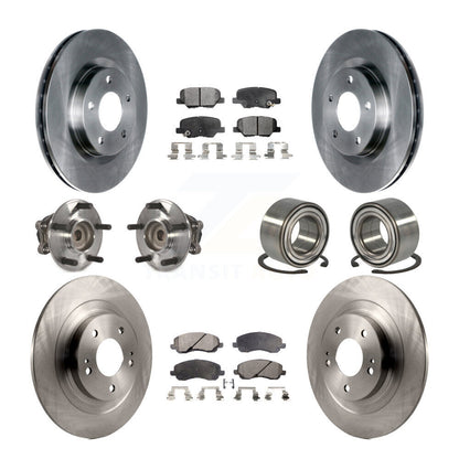 Hub Bearing Brake Rotor & Pad Front Rear Kit (10Pc) For Mitsubishi RVR Outlander