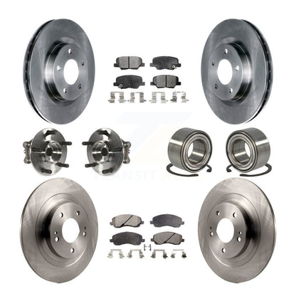 Hub Bearing Brake Rotor & Pad Front Rear Kit (10Pc) For Mitsubishi RVR Outlander