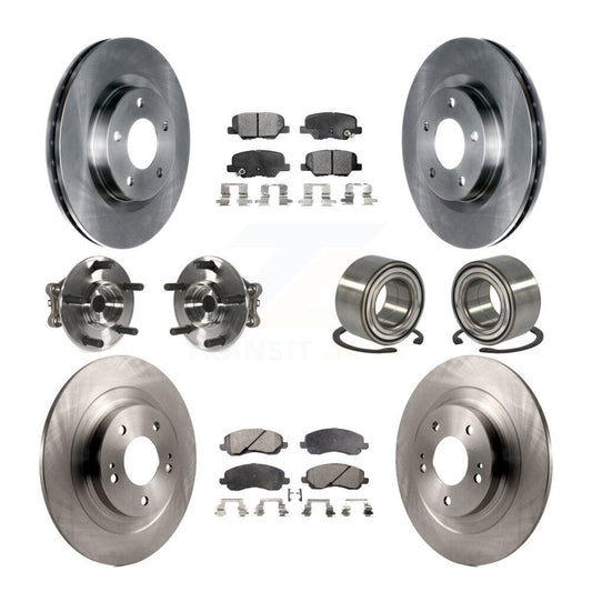 Hub Bearing Brake Rotor & Pad Front Rear Kit (10Pc) For Mitsubishi RVR Outlander
