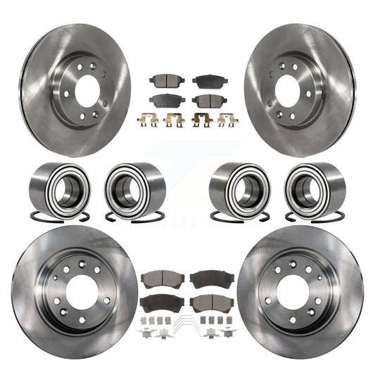 Bearing Brake Rotor Pads Front Rear Kit (10Pc) For Ford Fusion Lincoln MKZ Milan