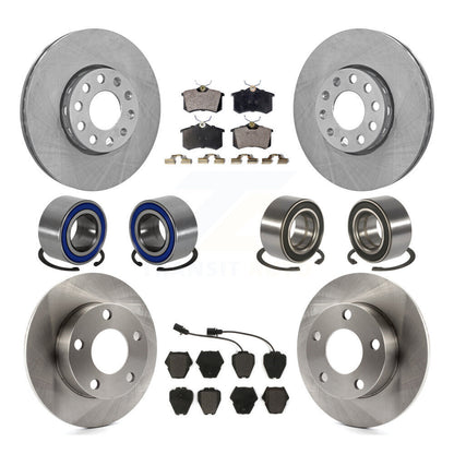 Bearings Disc Brake Rotors And Pads Front Rear Kit (10Pc) For Volkswagen Passat