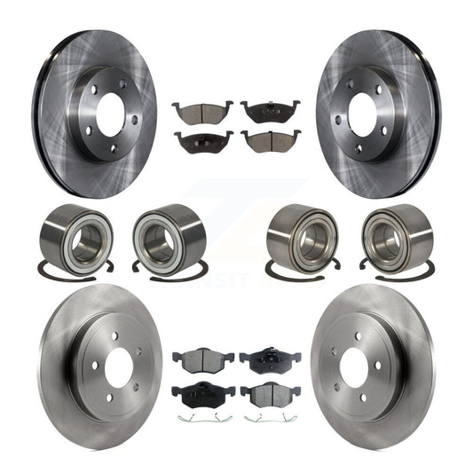 Bearing Disc Brake Rotor Pad Front Rear Kit (10Pc) For Ford Escape Mazda Tribute