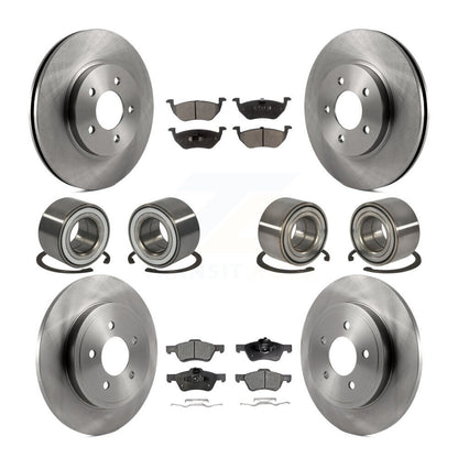Bearing Disc Brake Rotor Pad Front Rear Kit (10Pc) For Ford Escape Mazda Tribute