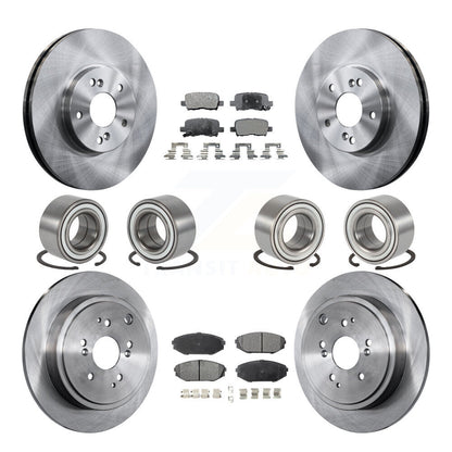 Bearing Disc Brake Rotors And Pads Front Rear Kit (10Pc) For 2001-2002 Acura MDX