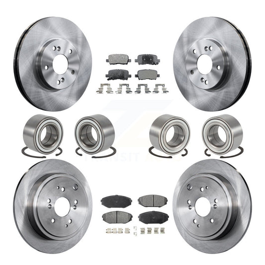 Bearing Disc Brake Rotors And Pads Front Rear Kit (10Pc) For 2001-2002 Acura MDX