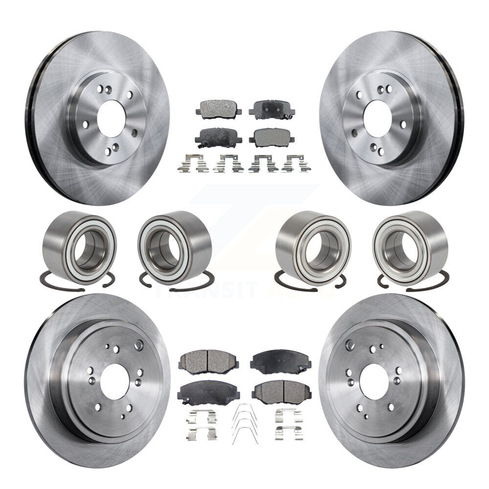 Bearing Disc Brake Rotor And Pad Front Rear Kit (10Pc) For 2003-2004 Honda Pilot