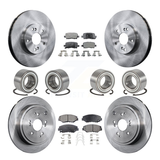 Bearing Disc Brake Rotor And Pad Front Rear Kit (10Pc) For 2003-2004 Honda Pilot