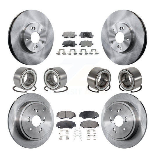 Bearing Disc Brake Rotor And Pad Front Rear Kit (10Pc) For 2005-2008 Honda Pilot