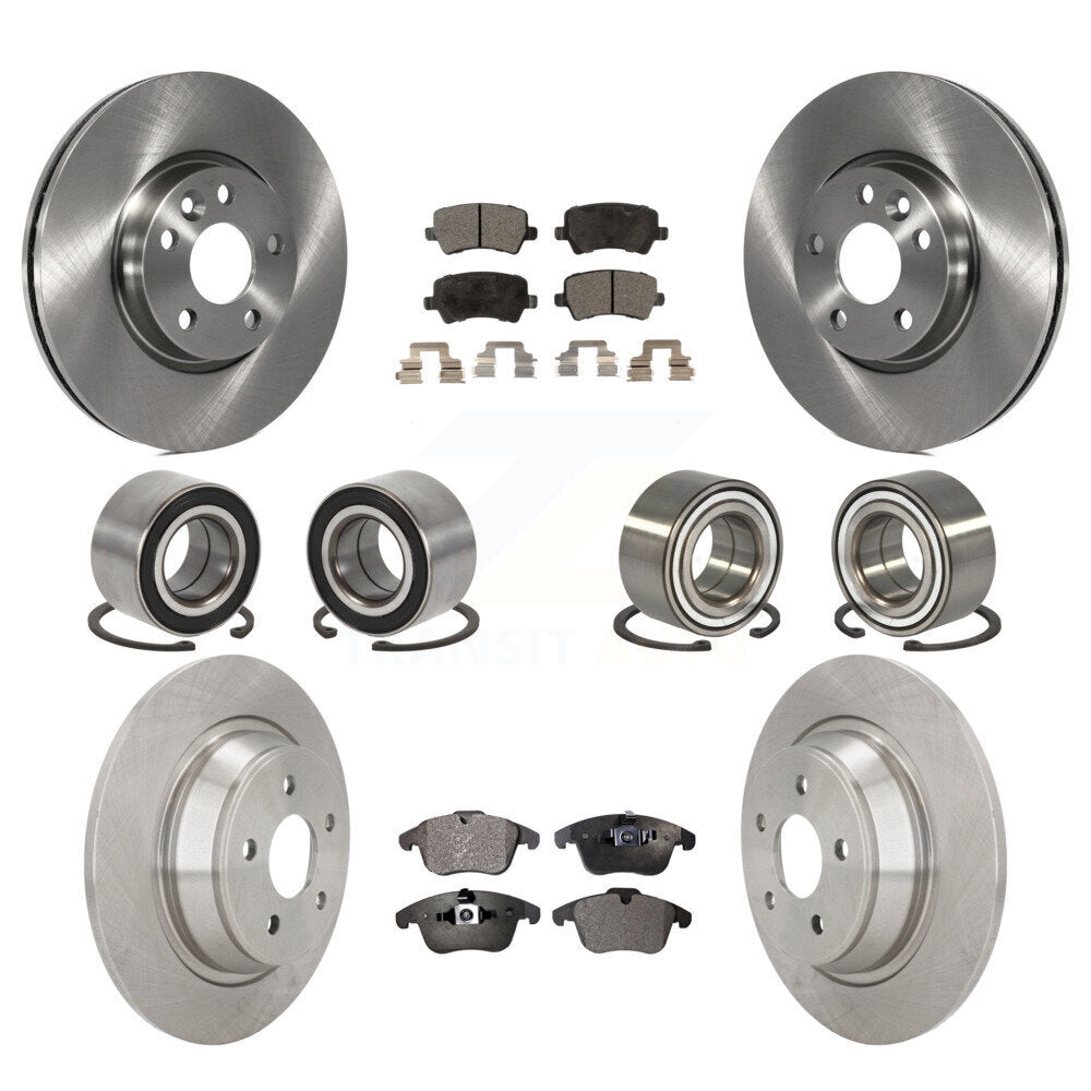 Bearing Brake Rotor Pads Front Rear Kit (10Pc) For 12-15 Land Rover Range Evoque