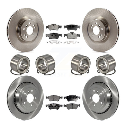 Bearing Disc Brake Rotor Pad Front Rear Kit (10Pc) For Mercedes-Benz ML350 ML550