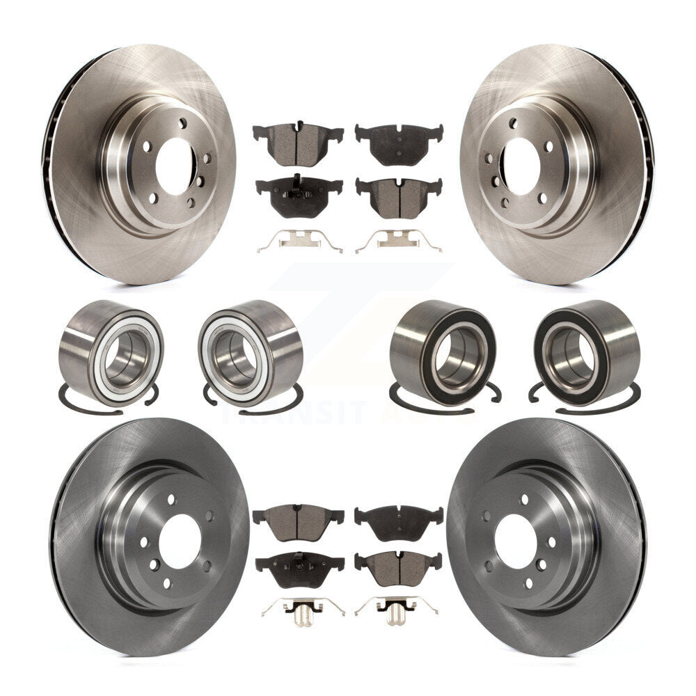 Wheel Bearing Disc Brake Rotor And Pads Front Rear Kit (10Pc) For 2007 BMW 335xi