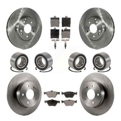 Bearings Disc Brake Rotors And Pads Front Rear Kit (10Pc) For Mercedes-Benz E320