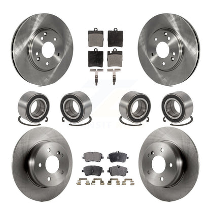 Bearing Brake Rotor & Pad Front Rear Kit (10Pc) For Mercedes-Benz C280 C240 C320