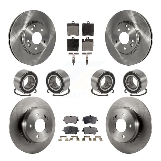Bearing Brake Rotor & Pad Front Rear Kit (10Pc) For Mercedes-Benz C280 C240 C320