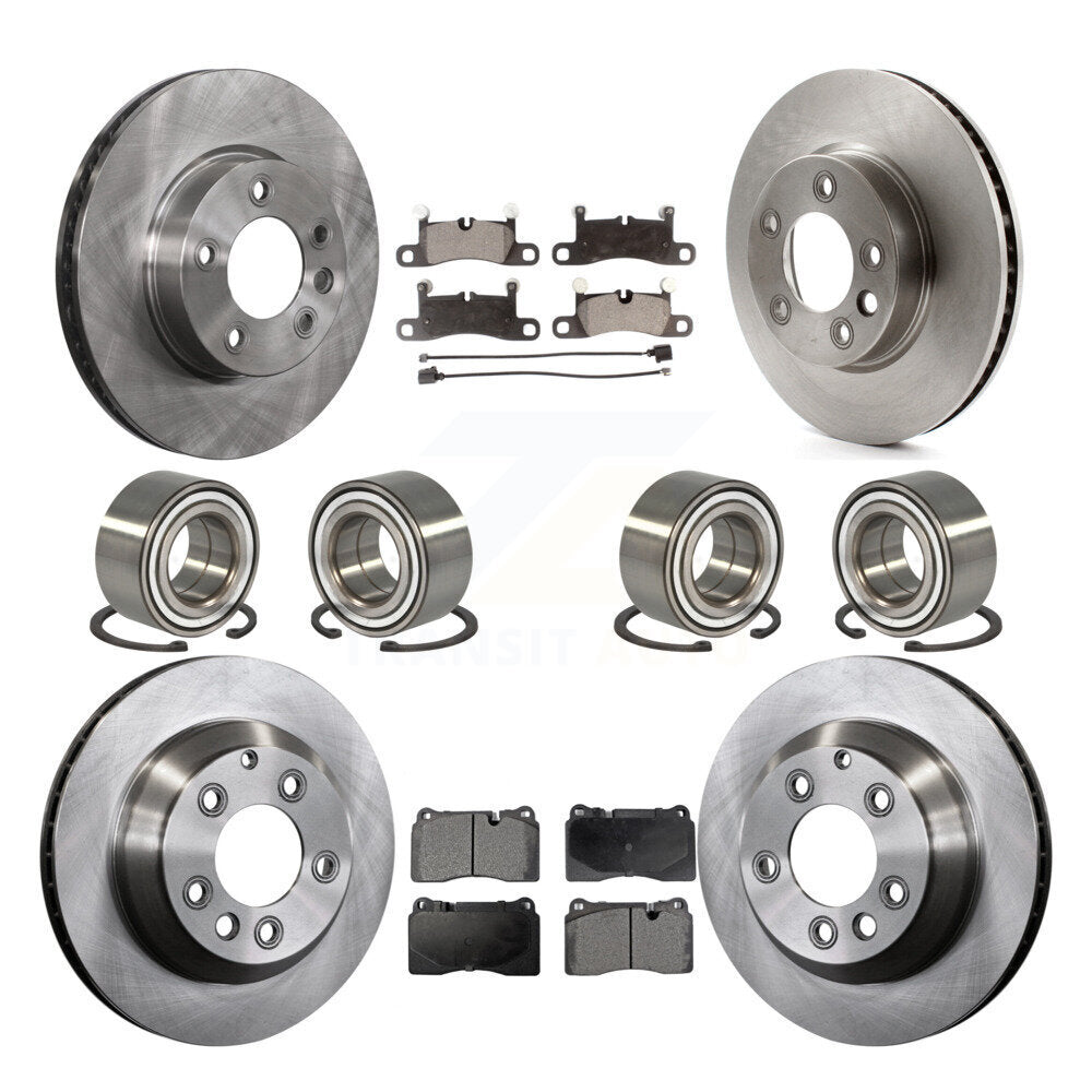 Bearings Disc Brake Rotors And Pads Front Rear Kit (10Pc) For Volkswagen Touareg