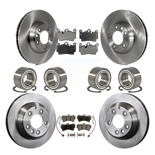 Bearing Brake Rotor And Pad Front Rear Kit (10Pc) For Audi Q7 Volkswagen Touareg