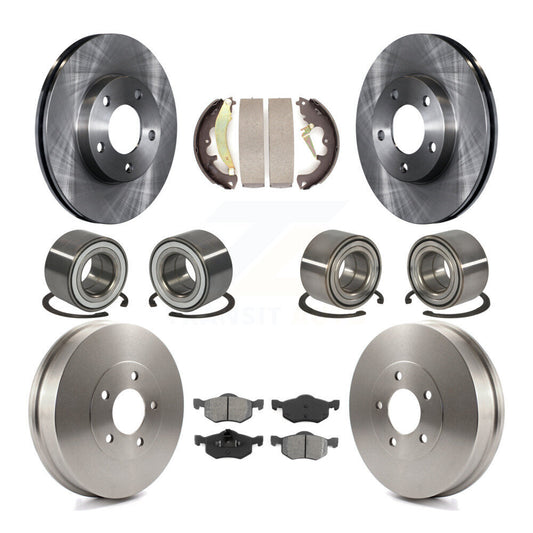Bearing Brake Rotor Pads Shoe Front Rear Kit (10Pc) For 2007 Ford Escape Mercury
