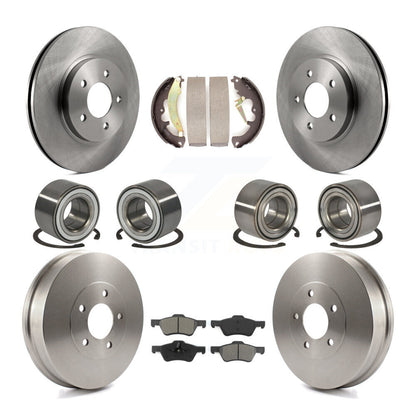 Bearing Disc Brake Rotor Pads Shoe Front Rear Kit (10Pc) For Ford Escape Mercury