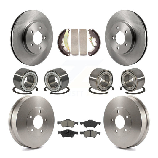 Bearing Disc Brake Rotor Pads Shoe Front Rear Kit (10Pc) For Ford Escape Mercury