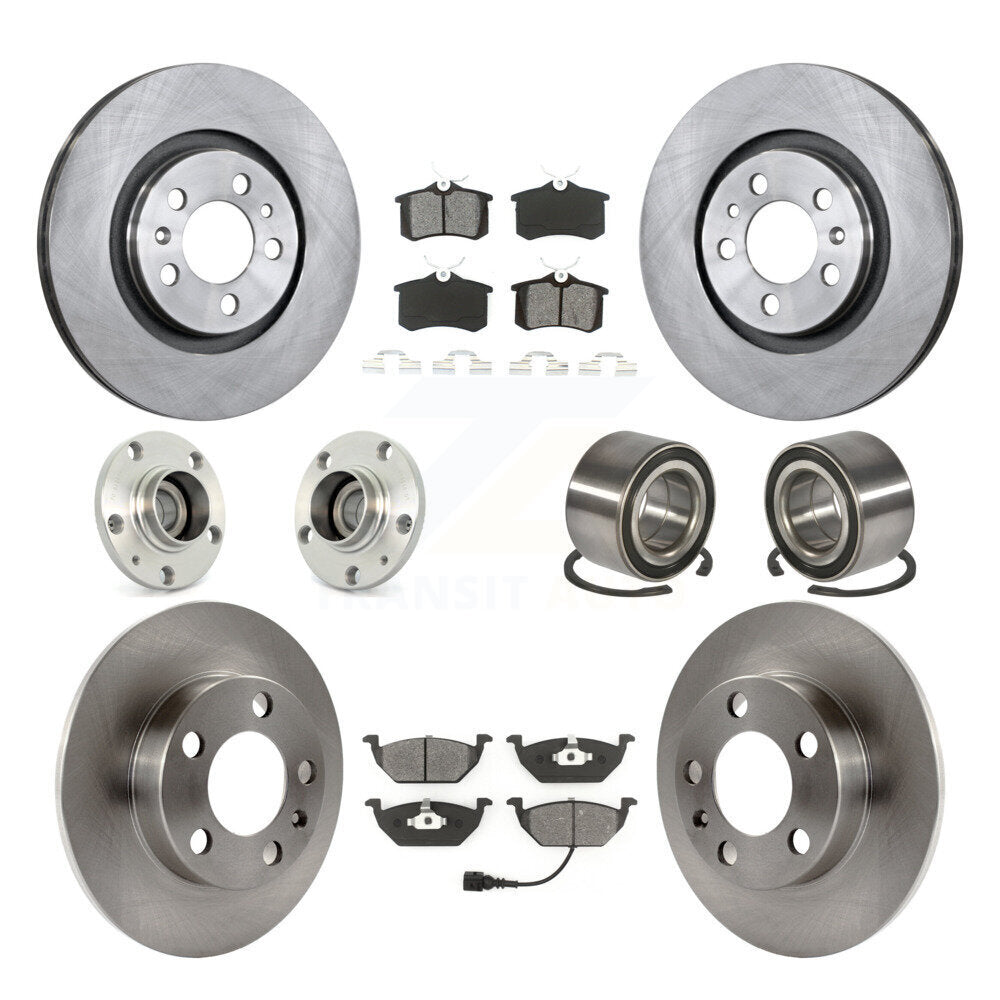 Hub Bearing Disc Brake Rotor And Pad Front Rear Kit (10Pc) For Volkswagen Beetle