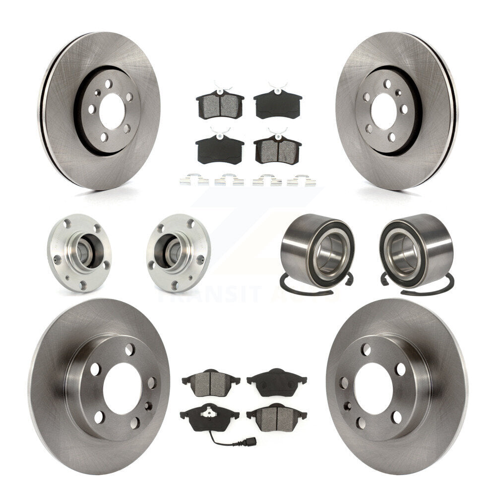 Hub Bearing Disc Brake Rotor And Pad Front Rear Kit (10Pc) For Volkswagen Beetle