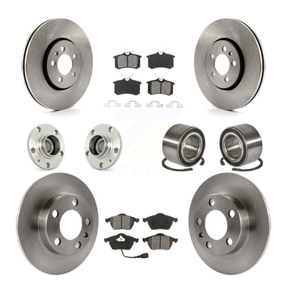 Hub Bearing Disc Brake Rotor And Pad Front Rear Kit (10Pc) For Volkswagen Beetle