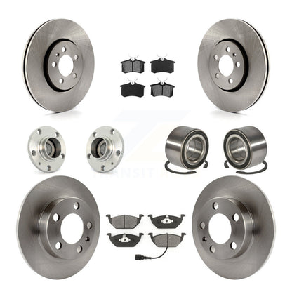 Hub Bearing Brake Rotor Pad Front Rear Kit (10Pc) For 00-01 Volkswagen Golf 2.0L