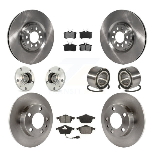 Hub Bearing Disc Brake Rotor And Pad Front Rear Kit (10Pc) For 2000-2006 Audi TT