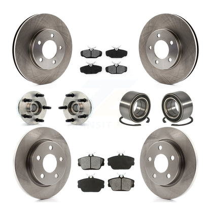 Wheel Hub Bearing Disc Brake Rotor And Pad Front Rear Kit (10Pc) For Ford Taurus