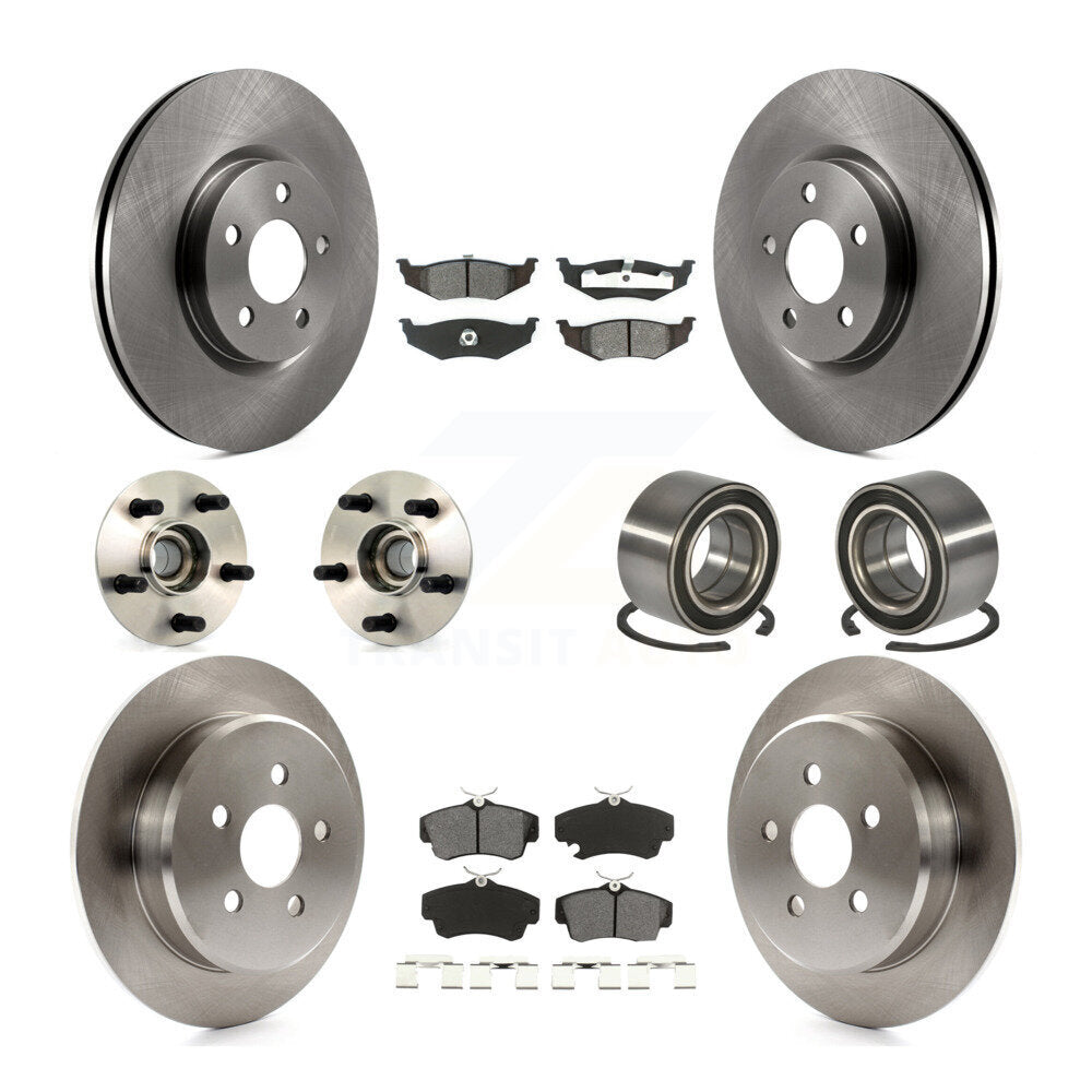 Hub Bearing Disc Brake Rotor & Pad Front Rear Kit (10Pc) For Chrysler PT Cruiser