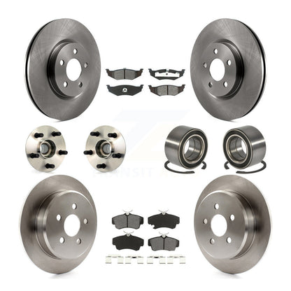 Hub Bearing Disc Brake Rotor & Pad Front Rear Kit (10Pc) For Chrysler PT Cruiser