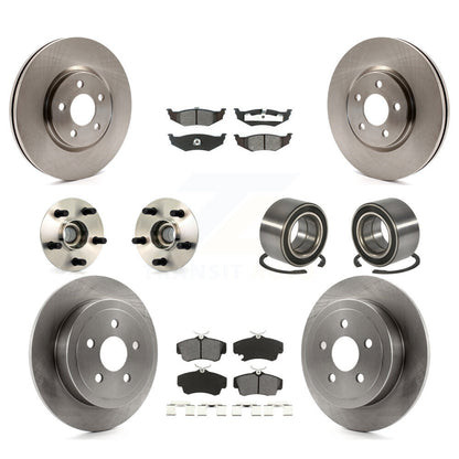 Hub Bearing Disc Brake Rotor & Pad Front Rear Kit (10Pc) For Chrysler PT Cruiser