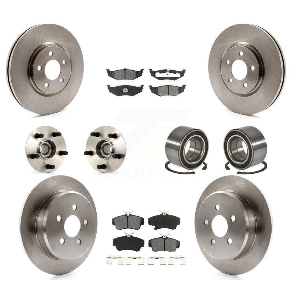 Hub Bearing Disc Brake Rotor & Pad Front Rear Kit (10Pc) For Chrysler PT Cruiser