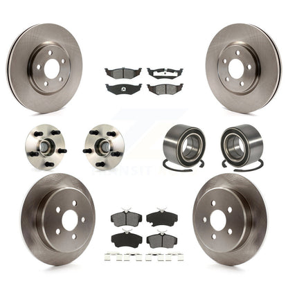 Hub Bearing Brake Rotor Pads Front Rear Kit (10Pc) For Chrysler PT Cruiser Dodge