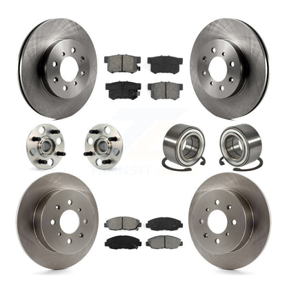 Hub Bearing Disc Brake Rotor & Pads Front Rear Kit (10Pc) For 2001-2005 Acura EL