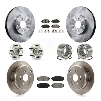 Hub Bearing Brake Rotor & Pads Front Rear Kit (10Pc) For 2002-2004 Honda Odyssey