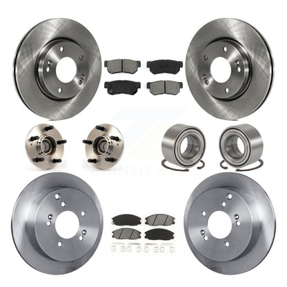 Hub Bearing Disc Brake Rotor And Pads Front Rear Kit (10Pc) For Hyundai Santa Fe
